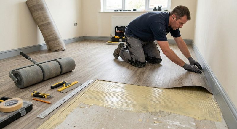 Sheet Linoleum Installation in Weatherford, TX