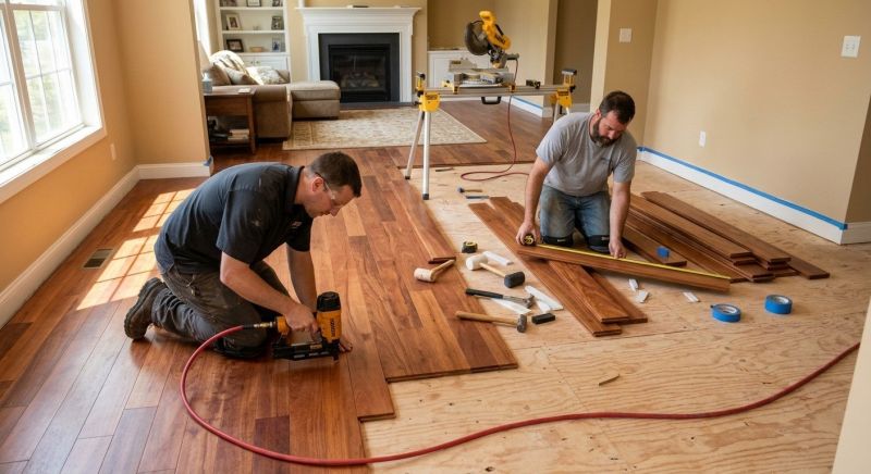 Cherry Floor Installation in Manassas, VA