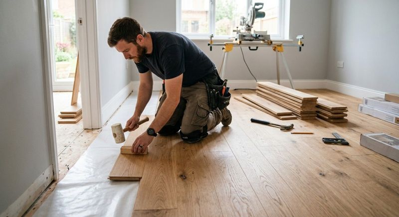 Dark Wood Floor Installation in San Antonio, TX